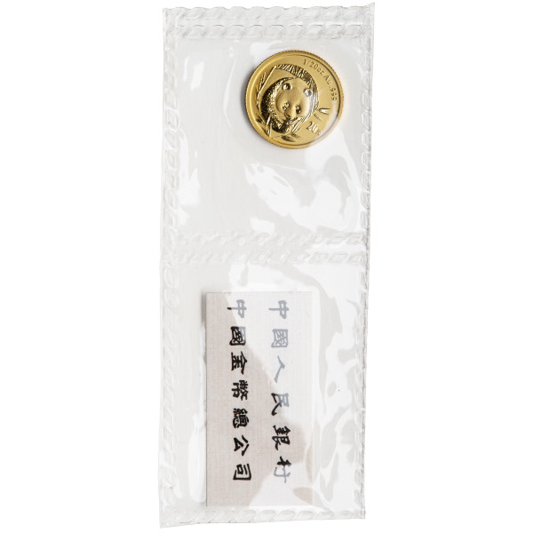 Kitajska (Ljudska republika): zlatnik Panda 20 Yuan BU 2003 1/20 oz .999 zlato, Shanghai Mint (CN1010X003148) numizmatika kovanci