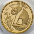Kitajska (Ljudska republika): zlatnik Panda 50 Yuan BU 1993 1/2 oz .999 zlato, China Gold Coin Incorporation (CN1020X003272) numizmatika kovanci