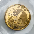Kitajska (Ljudska republika): zlatnik Panda BU 10 Yuan 1993 1/10 oz .999 zlato, China Gold Coin Incorporation (CN1020X003409) numizmatika kovanci