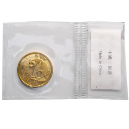 Kitajska (Ljudska republika): zlatnik Panda BU 10 Yuan 1993 1/10 oz .999 zlato, China Gold Coin Incorporation, mala letnica