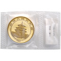 Kitajska (Ljudska republika): zlatnik Panda BU 100 Yuan 1997 1 oz .999 zlato, China Gold Coin Incorporation, mala letnica (CN1016X003347) numizmatika kovanci