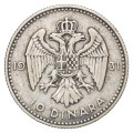 Kraljevina Jugoslavija: srebrnik 10 dinarjev 1931 – Aleksander I., .500 srebro, 6,88 g (RS1082X003690) numizmatika kovanci