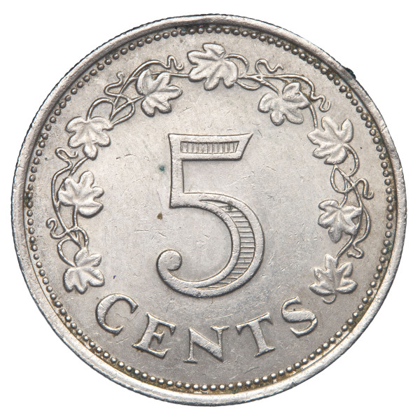 Malta: 5 Centov 1972 (MT1041X003663) numizmatika kovanci