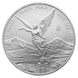 Mehika: srebrnik Libertad BU 1 oz 2021 .999 srebro, Casa de Moneda de México