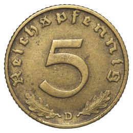 Nemčija (Tretji rajh): 5 Reichspfennig 1938 D