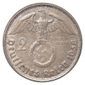 Nemčija (Tretji rajh): kovanec 2 Reichsmark 1938 – Paul von Hindenburg, srebro 625/1000, 7,96 g (DE1075X003610) numizmatika kovanci