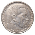Nemčija (Tretji rajh): kovanec 2 Reichsmark 1938 – Paul von Hindenburg, srebro 625/1000, 7,96 g (DE1075X003610) numizmatika kovanci