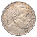 Nemčija (Tretji rajh): kovanec 5 Reichsmark 1936 F – Paul von Hindenburg, srebro .900, 13,75 g (DE1077X003695) numizmatika kovanci
