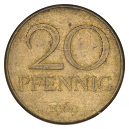 Nemčija - Vzhodna: 20 Pfennig 1969
