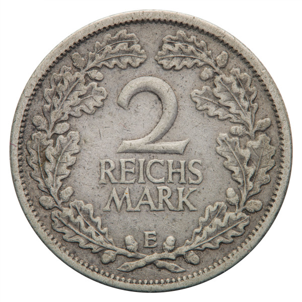 Nemčija - Weimarska republika: 2 Reichsmark 1931 E (DE1082X003249) numizmatika kovanci