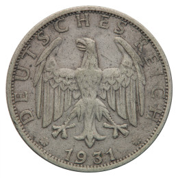 Nemčija - Weimarska republika: 2 Reichsmark 1931 E