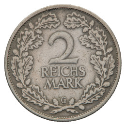 Nemčija - Weimarska republika: 2 Reichsmark 1931 G
