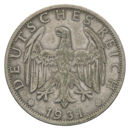 Nemčija - Weimarska republika: 2 Reichsmark 1931 G