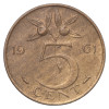Nizozemska: kovanec 5 centov 1961 (NL1062X002922) numizmatika kovanci