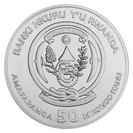 Ruanda: srebrnik African Ounce – Spotted Hyena 50 RWF BU 2026 1 oz .999 srebro, BH Mayer’s Kunstprägeanstalt GmbH