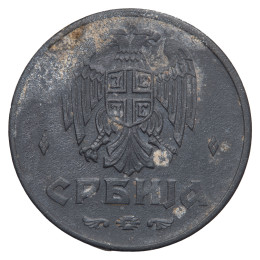 Srbija: 2 dinara 1942 – okupacijski tip, 4,01 g