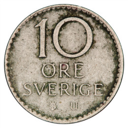 Švedska: 10 Öre 1963 | Gustaf VI Adolf