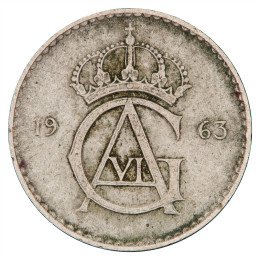 Švedska: 10 Öre 1963 | Gustaf VI Adolf