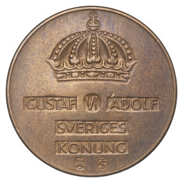 Švedska (Kraljevina): kovanec 5 öre 1954 – Gustaf VI Adolf