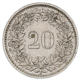 Švica: 20 Rappen 1969