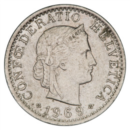 Švica: 20 Rappen 1969