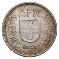Švica: 5 CHF 1949 B (CH1064X003199) numizmatika kovanci