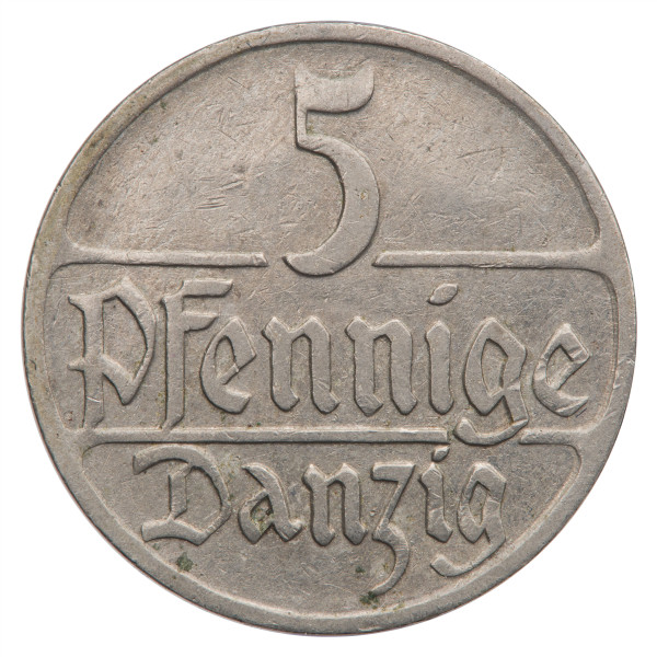 Svobodno mesto Gdańsk: kovanec 5 Pfennige 1923 (XX1090X003200) numizmatika kovanci