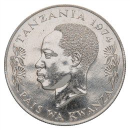  Tanzanija: 25 Shilingi 1974 - 25,18g .500 Ag