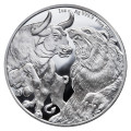 Tokelau: srebrnik Bull and Bear ST 5 NZD 2021 1 oz .999 srebro, Pressburg Mint (TK0992X003723) numizmatika kovanci