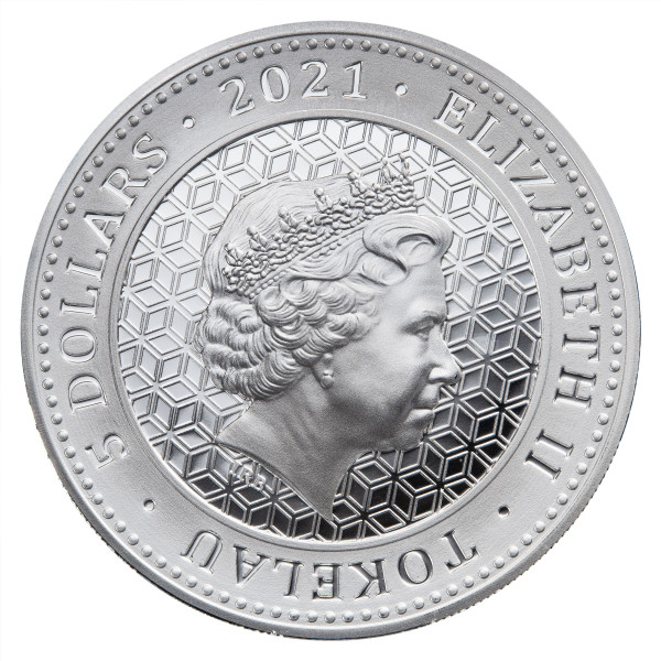 Tokelau: srebrnik Bull and Bear ST 5 NZD 2021 1 oz .999 srebro, Pressburg Mint (TK0992X003723) numizmatika kovanci