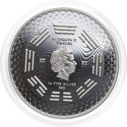 Tokelau: srebrnik Equilibrium BU 5 NZD 2020 1 oz .999 srebro, Pressburg Mint