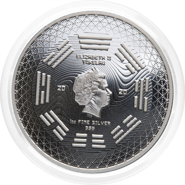 Tokelau: srebrnik Equilibrium BU 5 NZD 2020 1 oz .999 srebro, Pressburg Mint (TK0991X003756) numizmatika kovanci