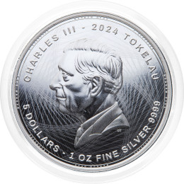 Tokelau: srebrnik Magnum Opus BU 5 Dollars 2024 1 oz .9999 srebro, Pressburg Mint