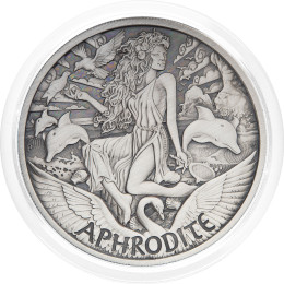 Tuvalu: srebrnik Gods of Olympus - Aphrodite Antiqued Finish 1 AUD 2022 1 oz .9999 srebro, Perth Mint