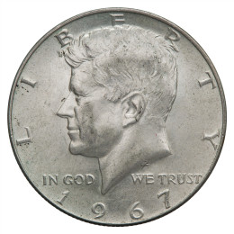 Združene države Amerike: Half Dollar 1967 - 11,47 g .400 Ag - Kennedy