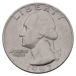 Združene države Amerike: Quarter Dollar 1967 - Washington
