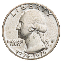 Združene države Amerike: Quarter Dollar 1976 S - 5,79 g .400 Ag - Washington Quarter | Bicentennial