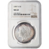 Združene države Amerike: srebrnik Morgan Dollar 1 USD 1897-S .900 srebro, San Francisco Mint, NGC MS63