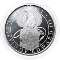 Združeno kraljestvo: srebrni kovanec The Queen’s Beasts Griffin of Edward III 2 GBP 2021 1 oz PP 999 srebro, Royal Mint (GB0991X003752) numizmatika kovanci