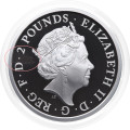 Združeno kraljestvo: srebrni kovanec The Queen’s Beasts Griffin of Edward III 2 GBP 2021 1 oz PP 999 srebro, Royal Mint (GB0991X003752) numizmatika kovanci
