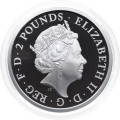 Združeno kraljestvo: srebrni kovanec The Queen’s Beasts Griffin of Edward III 2 GBP 2021 1 oz PP 999 srebro, Royal Mint (GB0991X003752) numizmatika kovanci