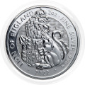 Združeno kraljestvo: srebrnik Lion of England BU 5 Pounds 2022 2 oz .9999 srebro, The Royal Mint (GB0991X003752) numizmatika kovanci