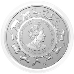 Avstralija: 1 AUD 2023 - 1oz .999 Ag BU - Lunar RAM I - ZAJEC
