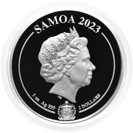 Samoa: srebrnik Golden Eagle BU 2 Dollars 2023 1 oz .999 srebro