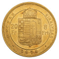 Avstro-Ogrska: zlatnik 20 frankov / 8 forintov 1878 Franc Jožef I .900 zlato (HU1135X002523) numizmatika kovanci