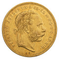 Avstro-Ogrska: zlatnik 20 frankov / 8 forintov 1878 Franc Jožef I .900 zlato (HU1135X002523) numizmatika kovanci