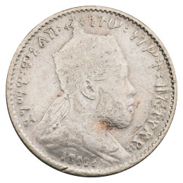 Etiopija: Gersh 1903 - .835 Ag | Menelik II