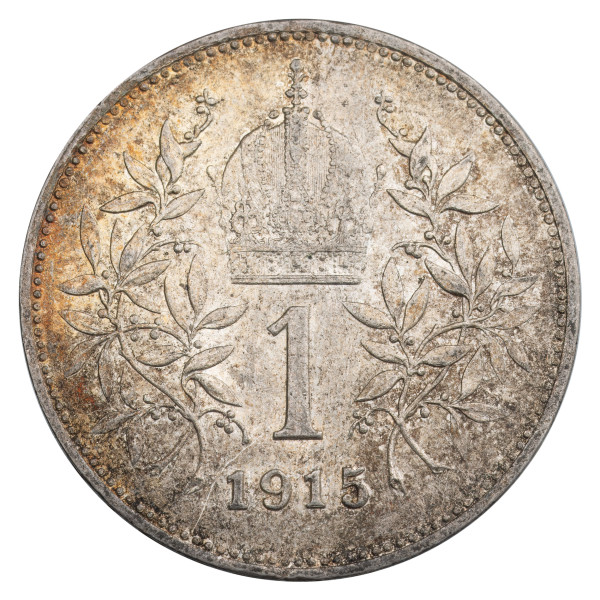 Avstro-Ogrska: 1 Corona 1915 | Franz Joseph I (AT1098X002599) numizmatika kovanci