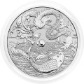 Avstralija: 1 AUD 2023 - 1oz .9999 Ag BU - Chinese Myths and Legends - Dragon & Koi (AU0996002627) numizmatika kovanci