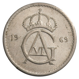 Švedska: 50 Öre 1969 | Gustaf VI Adolf